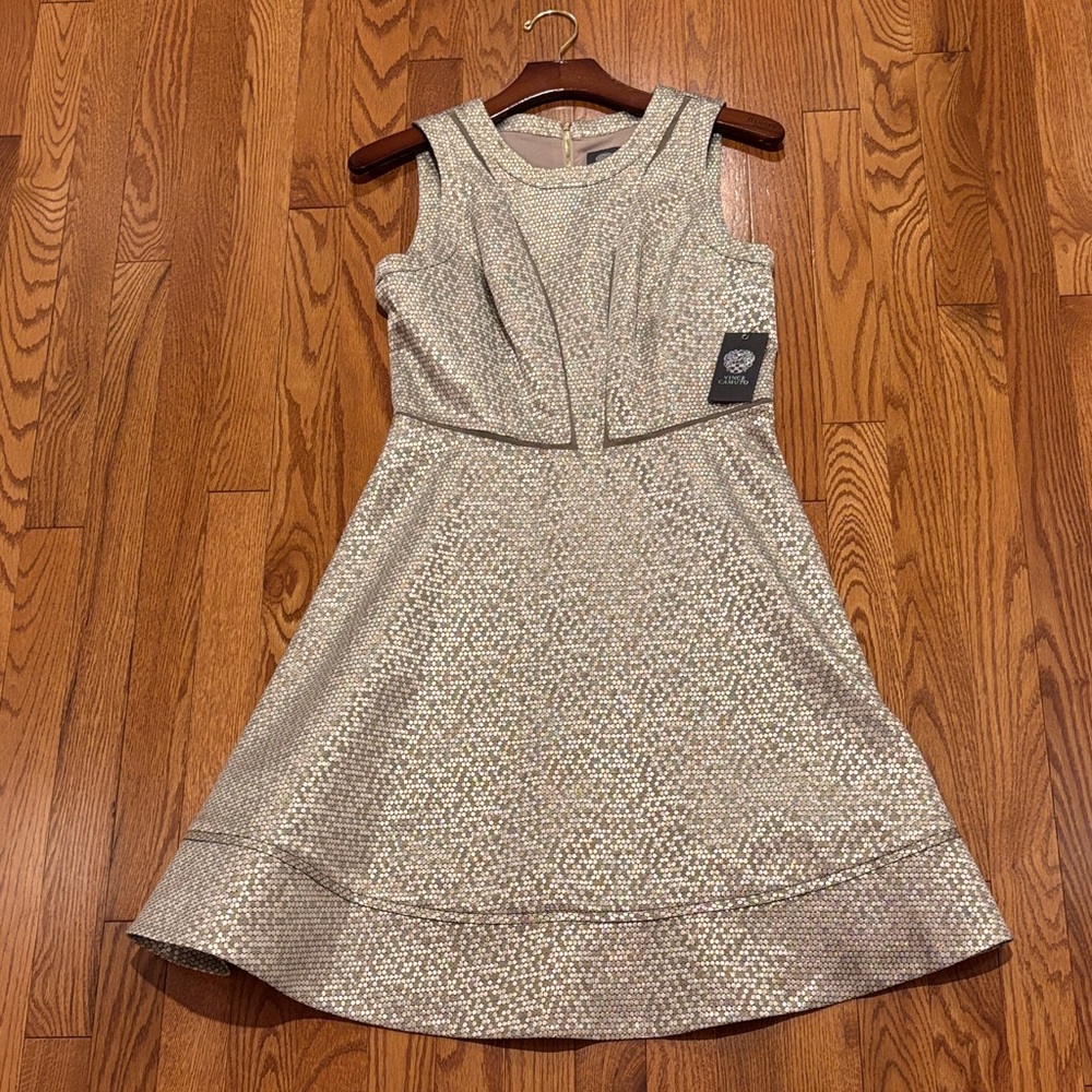 Vince Camuto Shimmering Gold Formal Dress - New - Never Been Worn